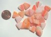 30 13mm Matte Marble Orange & White Triangles